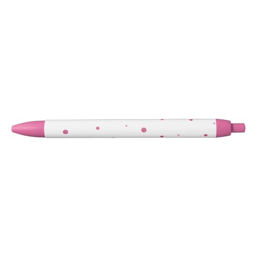 Levendige roze Polkadot Pen (Voorkant)
