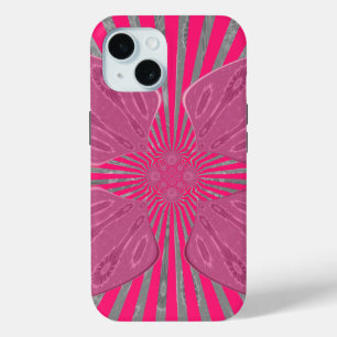 , levendige roze prachtige, stijlvolle, stijlvolle iPhone 15 case