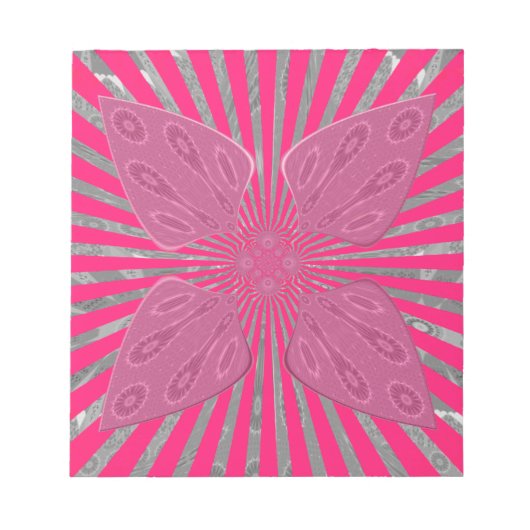 , levendige roze prachtige, stijlvolle, stijlvolle notitieblok (Voorkant)