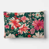 Levendige roze-rode en delicate witte bloemen etui (Achterkant)