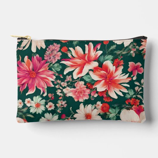 Levendige roze-rode en delicate witte bloemen etui (Voorkant)