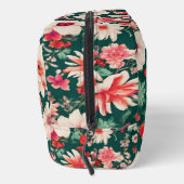 Levendige roze-rode en delicate witte bloemen toilettasje (Rechts)