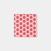 Levendige Roze & Rode Retro Bloem Lente Zomer Post-it® Notes (Voorkant)