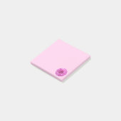 Levendige roze roos uitsnijding post-it® notes (Schuin)