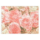 Levendige roze rozen Floral | Tablecloth Tafelkleed (Voorkant (Horizontaal))
