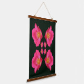 Levendige roze rozenblaadjes Abstract Hangend Wandkleed (Gebogen)