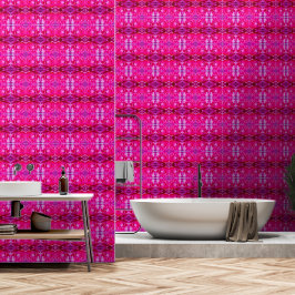Levendige roze rozenblaadjes M-formaat bloempatroo Behang