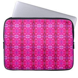 Levendige roze rozenblaadjes M-size bloemmotief Laptop Sleeve