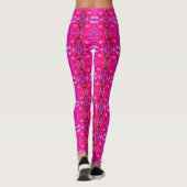Levendige roze rozenblaadjes M-size bloemmotief Leggings (Achterkant)