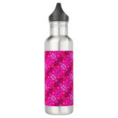 Levendige roze rozenblaadjes M-size bloemmotief Waterfles (Links)