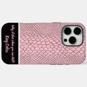 Levendige roze slangenhuid textuur Case-Mate iPhone case (Achterkant (horizontaal))
