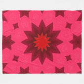 Levendige Roze Starburst Kaleidoscoop Fleece Deken (Voorkant (Horizontaal))