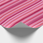 Levendige Roze Streep Gift Wrap Cadeaupapier (Hoek)