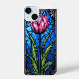Levendige roze tulp iPhone 15 case