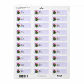 : Levendige Roze Tulpen Etiket (Full Sheet)