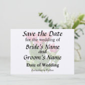 Levendige Roze Tulpen Save The Date (Staand voorkant)