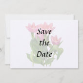 Levendige Roze Tulpen Save The Date (Achterkant)