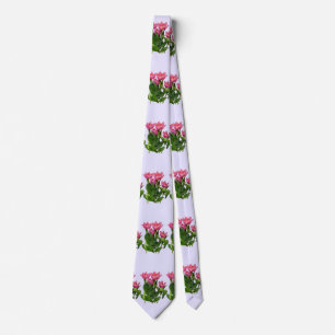 Levendige Roze Tulpen Stropdas