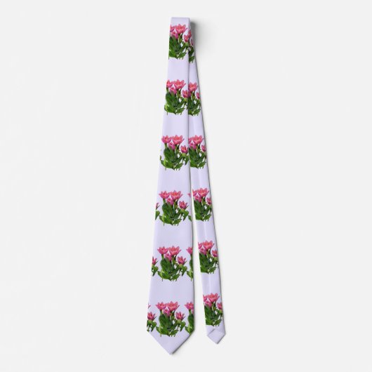 Levendige Roze Tulpen Stropdas (Voorkant)