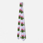 Levendige Roze Tulpen Stropdas (Achterkant)