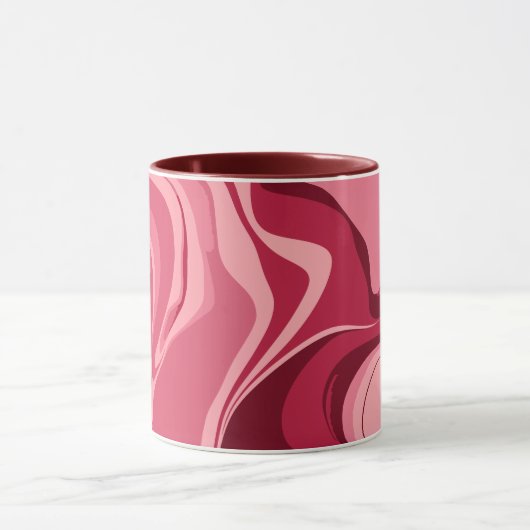 Levendige roze wervelingen van passie mok (Midden)