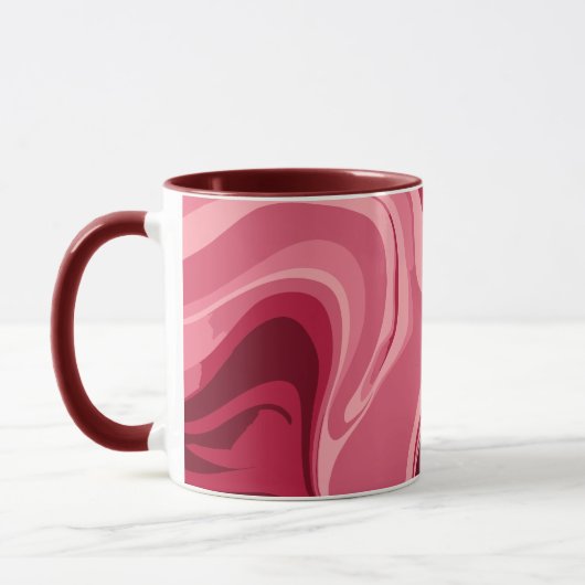 Levendige roze wervelingen van passie mok (Links)