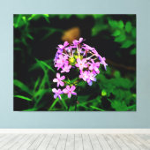 Levendige Roze Wilde Bloem Canvas Afdruk (Insitu (Houten vloer))