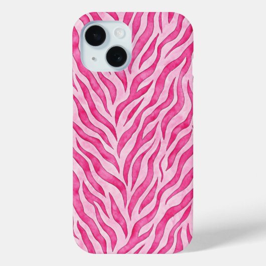 Levendige Roze Zebraprint Case-Mate iPhone Case (Achterkant)