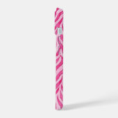 Levendige Roze Zebraprint iPhone 15 Case (Linkerkant)