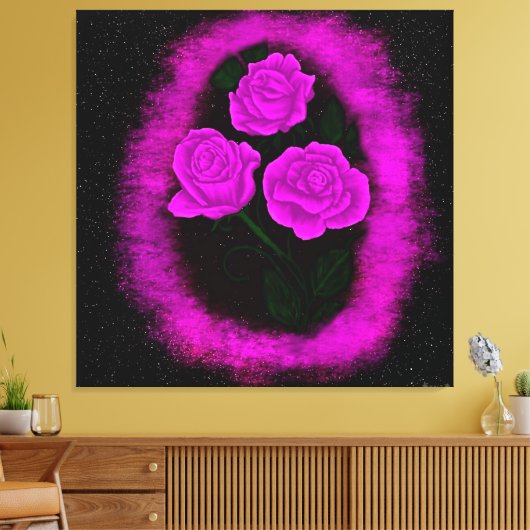 Levendige Rozen Canvas Afdruk (Insitu (Woonkamer))