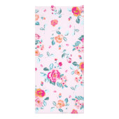 Levendige Rozen Hot-Pink Floral Price List Menu (Achterkant)