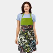 Levendige Rozen Schort (Gedragen)