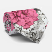 Levendige Rozen stropdas (Opgerold)