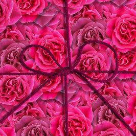Levendige rozenbloemen Naadloos patroon Bloemachti Cadeaupapier