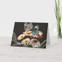 Levendige rustende vlinder Happy Birthday