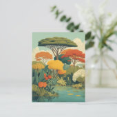 Levendige Safari Oerwoud Scene Briefkaart (Staand voorkant)