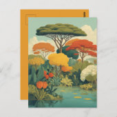 Levendige Safari Oerwoud Scene Briefkaart (Voorkant / Achterkant)