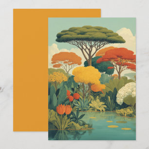 Levendige Safari Oerwoud Scene Kaart
