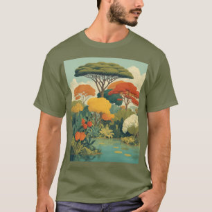 Levendige Safari Oerwoud Scene T-shirt