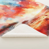 Levendige Safari zonsondergang Sherpa Deken (3/4)