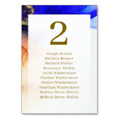 Levendige Sapphire Blue & Gold bruiloft receptie Kaart (Voorkant)