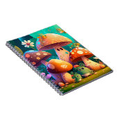 Levendige, schattige baby paddenstoelen notitieboek (Rechterzijde)