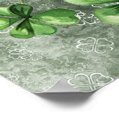 Levendige Schedel met Groene Hoed Illustratie Poster (Hoek)