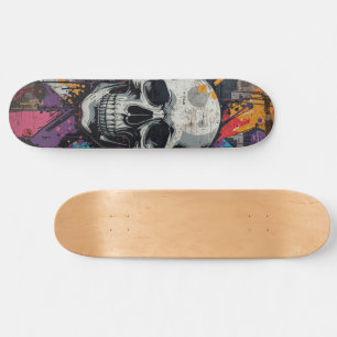 Levendige schedel Urban Graffiti Persoonlijk Skateboard