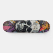 Levendige schedel Urban Graffiti Persoonlijk Skateboard (Horizontaal)