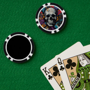 Levendige schedel Urban Graffiti Poker Chips