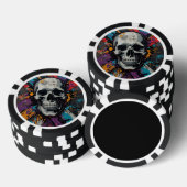 Levendige schedel Urban Graffiti Poker Chips (Opstapeling)