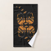 Levendige schedels Monarch Butterfly Art Bad Handdoek (Handdoek)