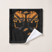 Levendige schedels Monarch Butterfly Art Bad Handdoek (Wasdoekje)