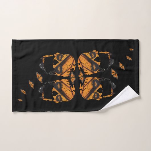 Levendige schedels Monarch Butterfly Art Bad Handdoek (Handdoek)